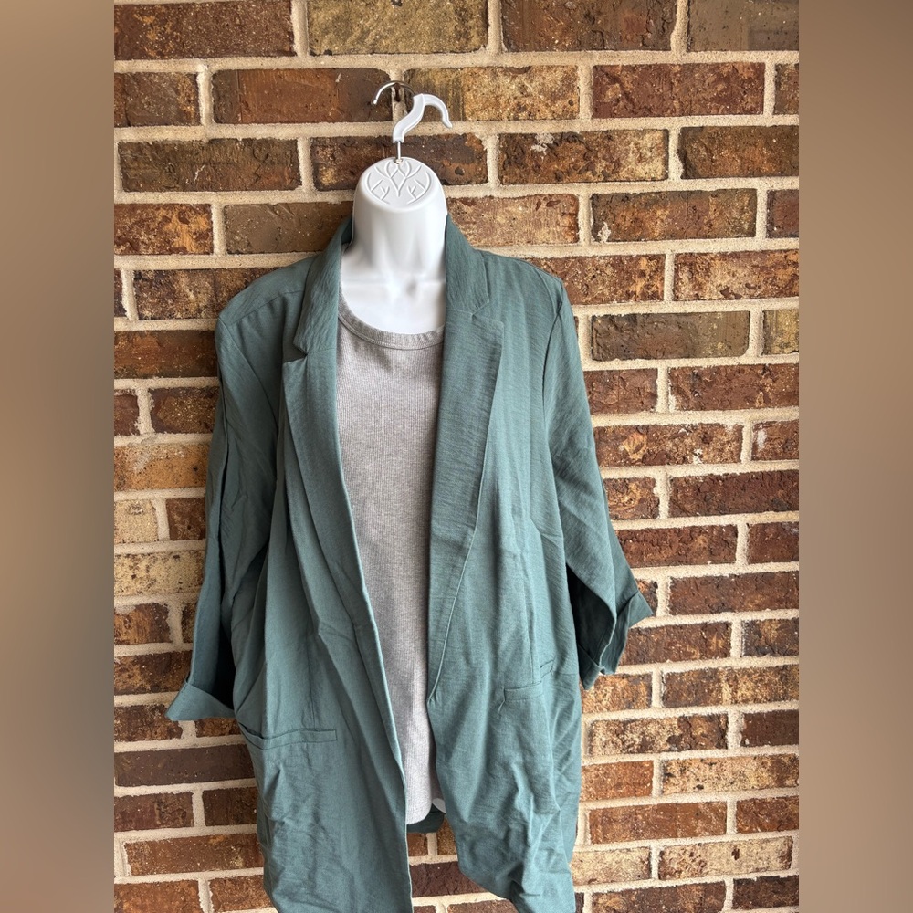 Maurices Sage Green Open Front Jacket